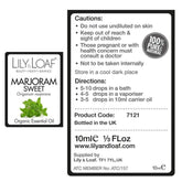 Marjoram (Sweet) Organic Essential Oil